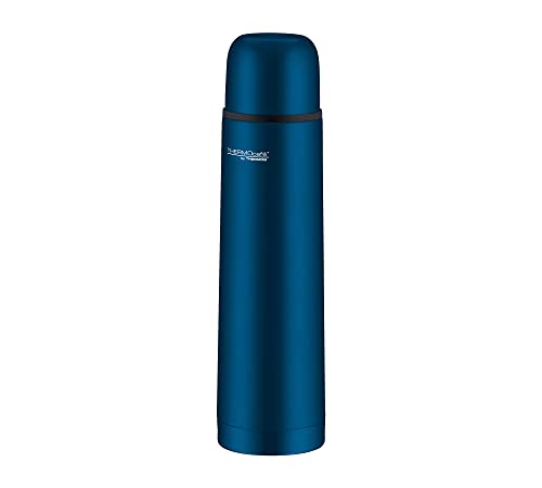 THERMOcafé by THERMOS Thermosflasche Edelstahl Everyday, Edelstahl blau 700ml, Isolierflasche 4058.259.075 auslaufsicher, Thermoskanne mit Becher hält 12 Stunden heiß, 24 Stunden kalt, BPA-Free