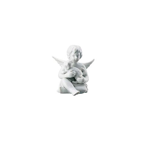 Rosenthal - Engel mit Hund - groß - Porzellan - weiß - 14,5 cm