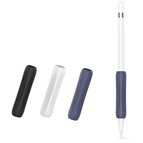 ILamourCar 3 Stück Silikon Griff für Apple Pencil 1. und 2. Generation Schutzhülle Zubehör Ergonomisches Design Ärmel Halter, Weicher Stift Grip Griff Schreibhilfe Schreibgriff Apple Pencil Hülle