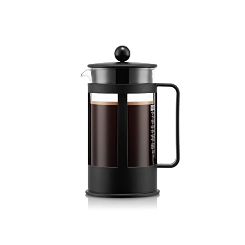 Bodum 1783-01 KENYA Kaffeebereiter (French Press System, Spülmaschinengeeignet, 0,35 liters) schwarz