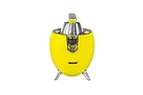 UNOLD 78132 ZITRUSPRESSE Power Juicy Yellow für große und kleine Zitrusfrüchte, 300W Motor für perfekte Saft-Ausbeute, mit Saftstopp-Auslauf, komplett zerlegbar und spülmaschinengeeignet