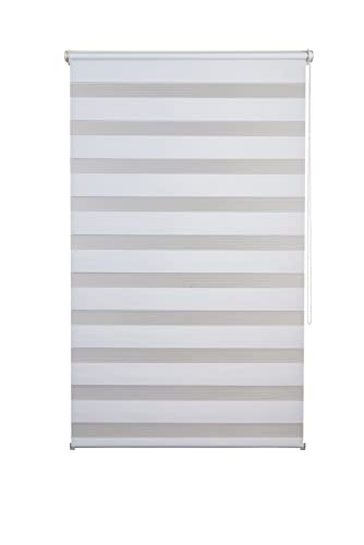 K-home Klemmfix Doppelrollo Madrid ohne Bohren Weiß 60 x 200 cm (B x L)