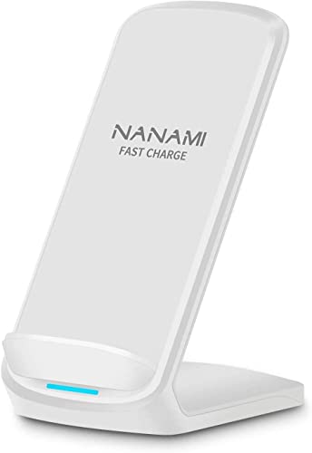 NANAMI Fast Wireless Charger, 7.5W induktions ladegerät für iPhone 14 13 12 11 X Max Pro Plus,10W Qi Induktive Ladestation Schnellladestation für Samsung Galaxy S22 S21 S20 S10 S10e S9 Note20 10