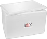 THERM BOX Styroporbox 61W 53x33x34cm Wand 3cm Volumen 61,5L Isolierbox Thermobox Kühlbox Warmhaltebox Wiederverwendbar