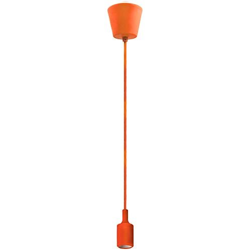 Pendelleuchte Hängeleuchte Esstisch Esszimmer Lampe Orange Höhenverstellbar Maximal 155CM mit E27 Lampefassung Edison für Küche Esszimmer Kinderzimmer DIY Dekorative Beleuchtung von Enuotek