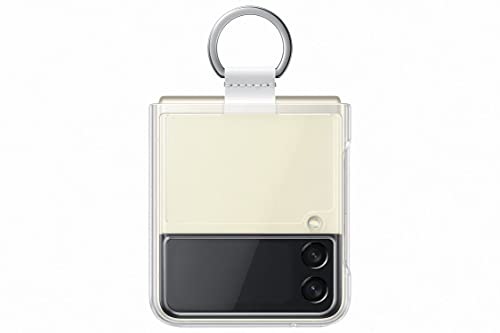 Samsung Clear Cover Smartphone Cover mit Ring EF-QF711 für das Galaxy Z Flip3 5G, Handy-Hülle, extra-dünn und griffig, Schutz Case, durchsichtig, Transparent