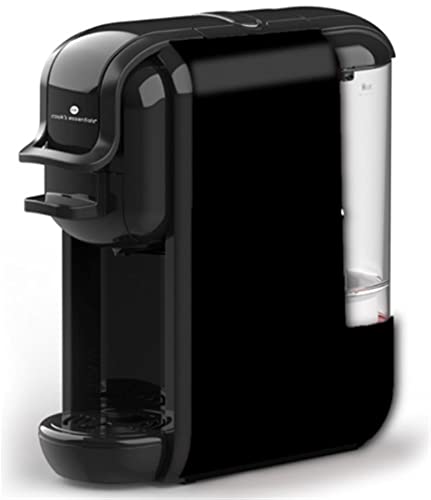 EFBE Schott Kaffeeautomat mit 4 Aufsätzen, geeignet für Nespresso, Dolce Gusto, Senso-Pads & gemahlenen Kaffee, Wassertank 0,6 Liter, beleuchtete Schalter, 1450 Watt, Schwarz, SC MCM 5000 BK