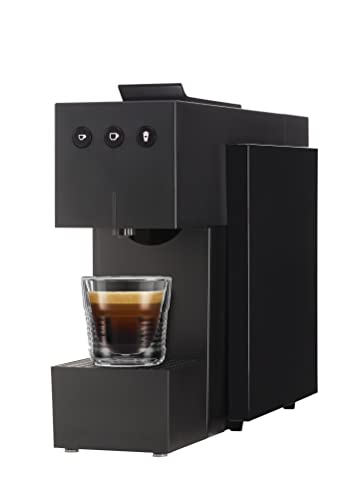 K-FEE 710341 Square Kaffeekapselmaschine, (1455 Watt, 0,8 Liter Wassertank, Farbe High Gloss Black)