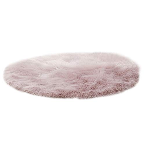 Aisumi Künstliche Wolle Faux Pelz Haarigen Teppich Runde Teppich Stuhlabdeckung Schlafzimmer Bodenmatte