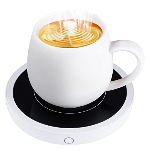 Tassenwärmer Elektrischer Kaffeetassenwärmer mit 3 Temperatureinstellungen Intelligenter Kaffeewärmer mit Auto-Aus Getränkewärmer für Tee, Kaffee, Milch im Büro und zu Hause