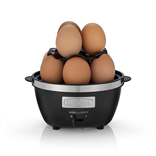 Cuisinart Eierkocher, Eicherkocher für 10 Eier, Omelette Maker, Pochiereinsatz für pochierte Eier, Edelstahl, CEC10E, 15.8 cm l x 18.4 cm b x 19.5 cm h