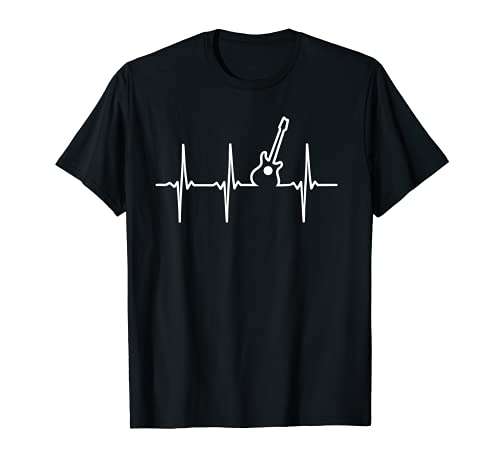 Gitarre Herzschlag Geschenk Musik Instrument T-Shirt