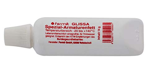 Fermit (GLISSA Spezial-Armaturenfett) nach NSF-H 1 freigegeben und nach DIN 51502 des Bundesgesundheitsamtes (14 Gramm Tube)