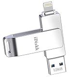 iDiskk 128G Lightning USB-Stick für iPhone MFi-zertifizierter Foto-Stick für iPhone iPad Speicher iPhone USB-Flash-Laufwerk für iPhones Macbooks und PCs