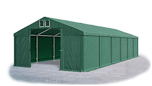 Das Company Lagerzelt 6x12m grau wasserdicht Zelt 560g/m² PVC Plane hochwertig Zelthalle Summer SD