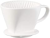 Rosenstein & Söhne Kaffeefilter Keramik: Porzellan-Kaffeefilter für Filtertüten der Größe 2, bis 4 Tassen, weiß (Kaffeefilterhalter Porzellan)