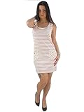 YUMI original Kleid Sommerkleid K-1672 pink weiß gestreift Taschen NEU