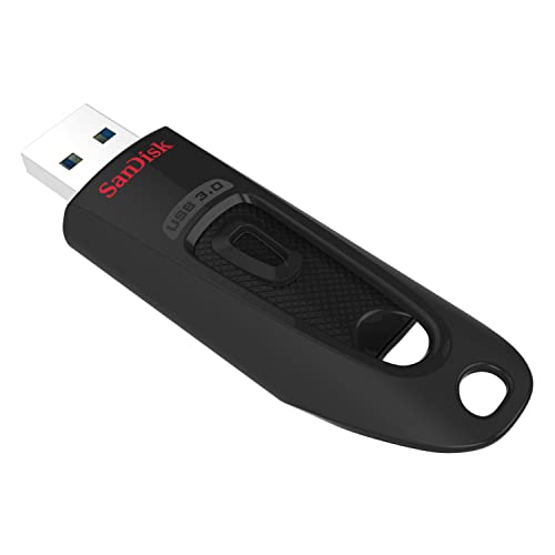 SanDisk Ultra USB 3.0 Flash-Laufwerk 64 GB (SecureAccess Software, Passwortschutz, Übertragungsgeschwindigkeit von bis zu 130 MB/s) Schwarz
