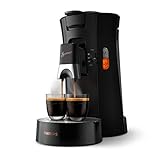 Philips Domestic Appliances Senseo Select CSA240/60 Kaffeepadmaschine - Kaffeestärkewahl Plus, Memo-Funktion, aus recyceltem Plastik, schwarz