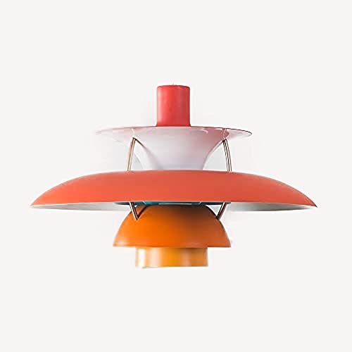 Moderne Einfache Nordic Pendelleuchte E27 Farbige Kronleuchter Metall Regenschirme Pendelleuchte Küche Restaurant Wohnzimmer Dekoration Beleuchtung Pendelleuchte 40cm (Orange)