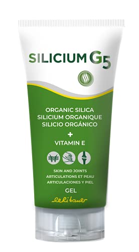Silicium G5 Gel. Silizium Gel mit Vitamin E regt die Zellen an, Kollagen zu produzieren. Body-Gel für Schmerzen in Gelenken, Muskeln und Knochen, regeneriert und strafft die Haut. 150 ml.
