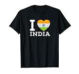 I Love INDIA Flag Heart special T shirt for India Lovers