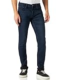 Herren O&S Slim Fit Jeans Basic Hose Denim Pants ONSLOOM Tapered Trousers Stoned Washed, Farben:Blau-4, Größe Jeans:36W / 34L