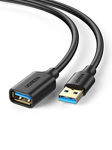 UGREEN USB 3.0 Verlängerung Kabel Verlängerungskabel USB 3.0 A Stecker auf A Buchse für Kartenlesegerät, Tastatur, USB-Stick, externe Festplatte, USB Hub, Drucker, Scanner, Kamera usw. (2m)