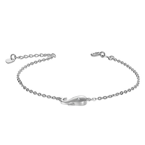 SHEGRACE Frauen Whale Serie Ketten Armband Ohrstecker in Sterling Silber 925 Platin überzogene Wal Schmuck, Geschenk für Mädchen