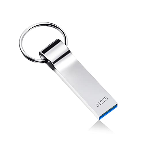 USB Stick 512GB Speicherstick 3.0 High Speed USB-Stick 512GB Memory Stick Flash Drive Metall Wasserdicht USB-Flash-Laufwerk mit Tragbarem Schlüsselanhänger für PC, Laptop, Computer