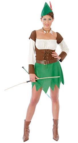 FIESTAS GUIRCA sexy Bogenschützin - Kostüm f. Damen Karneval Fasching Jägerin Mittelalter Gr. S - L, GröÃŸe:L