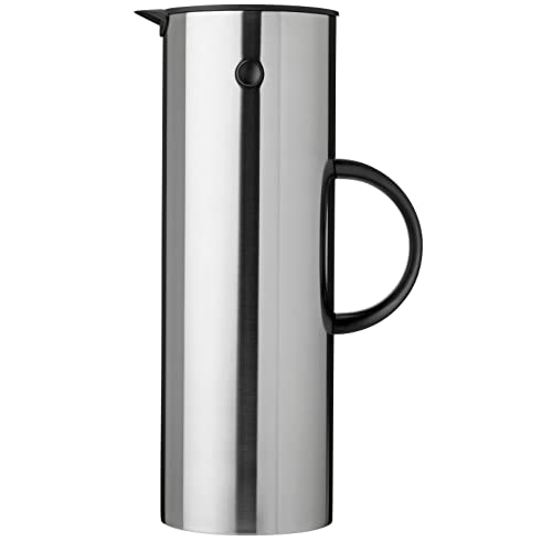 Stelton EM77 Isolierkanne, Kaffeekanne aus Kunststoff, Steel, 1 liter