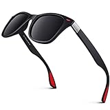 LINVO Polarisierte Sonnenbrille Herren Damen, Retro Dunkle 100% UV Schutz für Autofahren Angeln Laufen