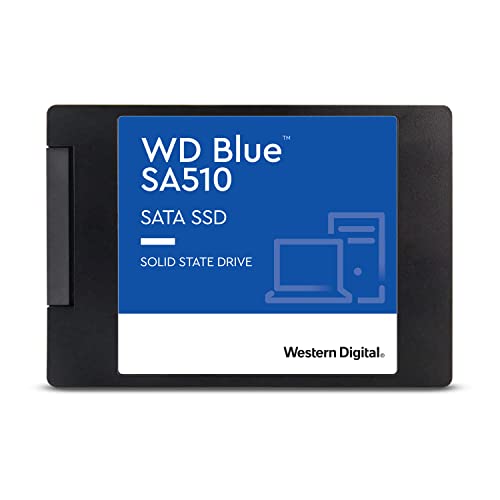 WD Blue SA510 SATA SSD 500 GB 2,5 Zoll (Lesen bis 560 MB/s, Schreiben bis 510 MB/s, Upgrade für PC/Laptop, dreimonatiges Probeabo von Dropbox Professional, Western Digital SSD Dashboard)