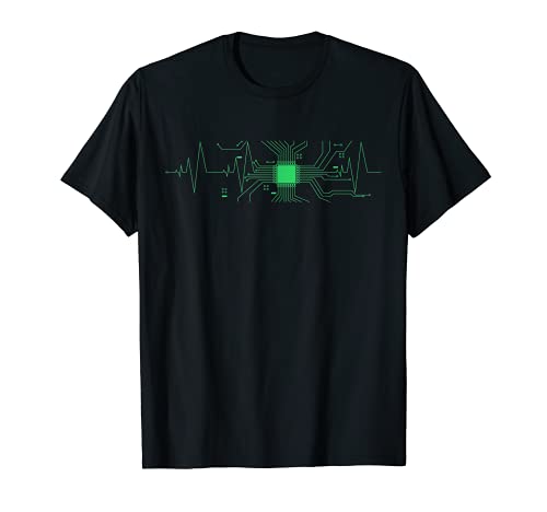 Informatiker Platine Heartbeat Shirt lustiges Nerd Geschenk