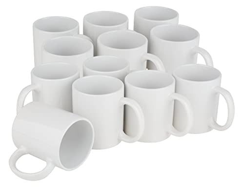 VBS Großhandelspackung 12er-Pack Kaffeebecher Porzellan 9,5x8cm 300ml Heißgetränk