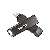 SanDisk iXpand Luxe Speicherstick 64 GB 2-in-1-Leuchte und Verbindungen des USB-Typs C für Ihr iPhone und iPad