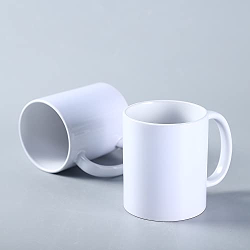 Tasse Kaffee Becher (AAA-Grade) für Sublimationsdruck | hochweiße Beschichtung, unbedruckt (24 Stück)