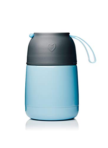 BOHORIA® Thermobehälter Lunchbox | Hochwertiger Isolierbehälter | Edelstahl | Thermo Gefäß für Babynahrung | Premium Speisebehälter | Warmhaltebox (Blau)