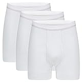 SES Feinripp Unterhosen Herren weiß 3er Pack aus 100% Baumwolle XL/kochfeste Herren Unterhosen mit Eingriff und Weichbund/Unterhosen Männer aus hochwertigem Feinripp