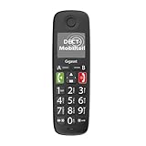 Gigaset E290HX - DECT-Mobilteil mit Ladeschale – Schnurloses Senioren-Telefon für Router und DECT-Basis – Fritzbox-kompatibel - großes Display und Tasten, Verstärker-Funktion, Schwarz