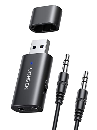 UGREEN Bluetooth 5.1 Adapter 2 in 1 Bluetooth Transmitter Empfänger Klinke Bluetooth Sender für TV, Kopfhörer, Stereoanlage und Auto