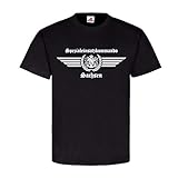 SEK Sachsen altes Logo Spezialeinsatzkommando Auto Spezialeinheit Survivor R Wappen Abzeichen Altdeutsch T-Shirt#23682, Größe:3XL, Farbe:Schwarz