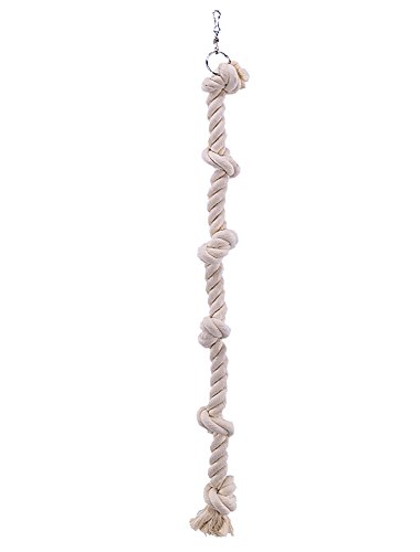Nobby Cage Toy, Kletterseil Baumwolle weiß L: 100 cm; Ø 25 mm; 6 Knoten