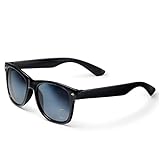 A-VISION Sonnenbrille mit Sehstärke -150 für Kurzsichtigkeit/Myopie/Distance I Polarisierte gläser mit UV Schutz I Schwarze unisex brille vintage look I ** Dies sind keine Lesebrille **