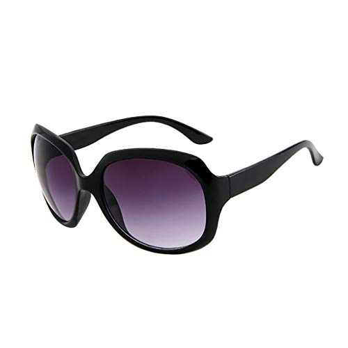 Über-Groß Sonnenbrille Polarisiert für Damen/Dorical Mode Oversized UV-400 Designer-Brille Shaded Objektiv Vintage Brillen Outdoor Brille Super Coole Frauen Sunglasses Travel Eyewear(A)