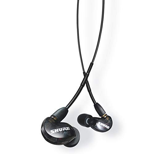 Shure AONIC 215 kabelgebundene Sound Isolating Ohrhörer, transparenter Klang, ein Treiber, In-Ear, abnehmbares Kabel, hochwertig und robust, kompatibel mit Apple- und Android-Geräten – Schwarz