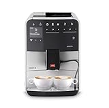 Melitta Caffeo Barista T Smart - Kaffeevollautomat - 2-Tassen Funktion - App Steuerung - Direktwahltaste - stufenlos einstellbare Kaffeestärke - Silber (F831-101)