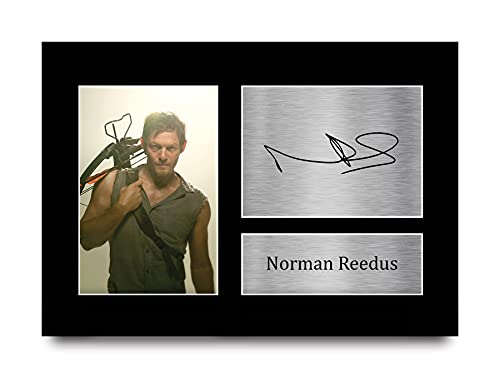 HWC Trading Norman Reedus A4 Ungerahmt Signiert Gedruckt Autogramme Bild Druck-Fotoanzeige Geschenk Für The Walking Dead Tv-Show-Fans