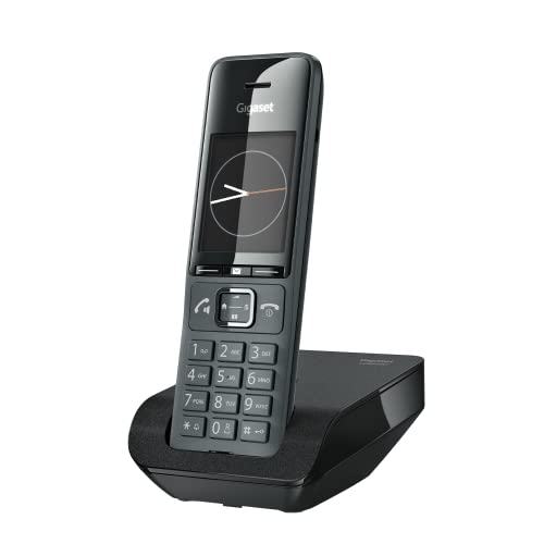Gigaset Comfort 520 - Schnurloses DECT-Telefon - Elegantes Design - Brilliante Audioqualität auch beim Freisprechen - Komfort Anrufschutz - Adressbuch mit 200 Kontakten, Titan-schwarz